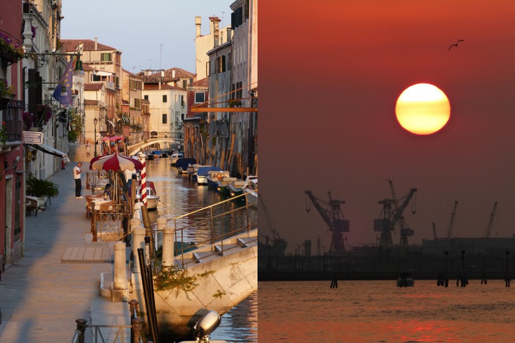 Sonnenauf- und Untergang in Venedig