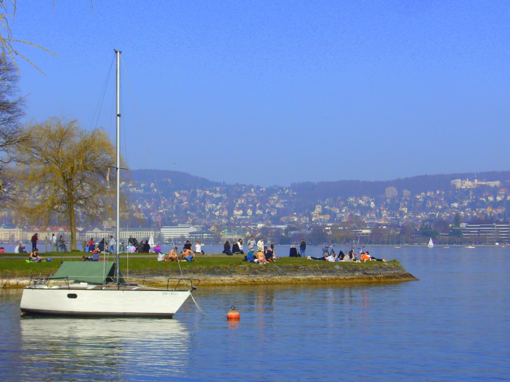 Zürichsee mit Boot